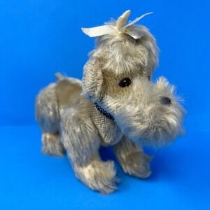 TY Attic Treasure Terrier Schnauzer Dog Jointed Plush 6 inch Tan 2000 Vintage